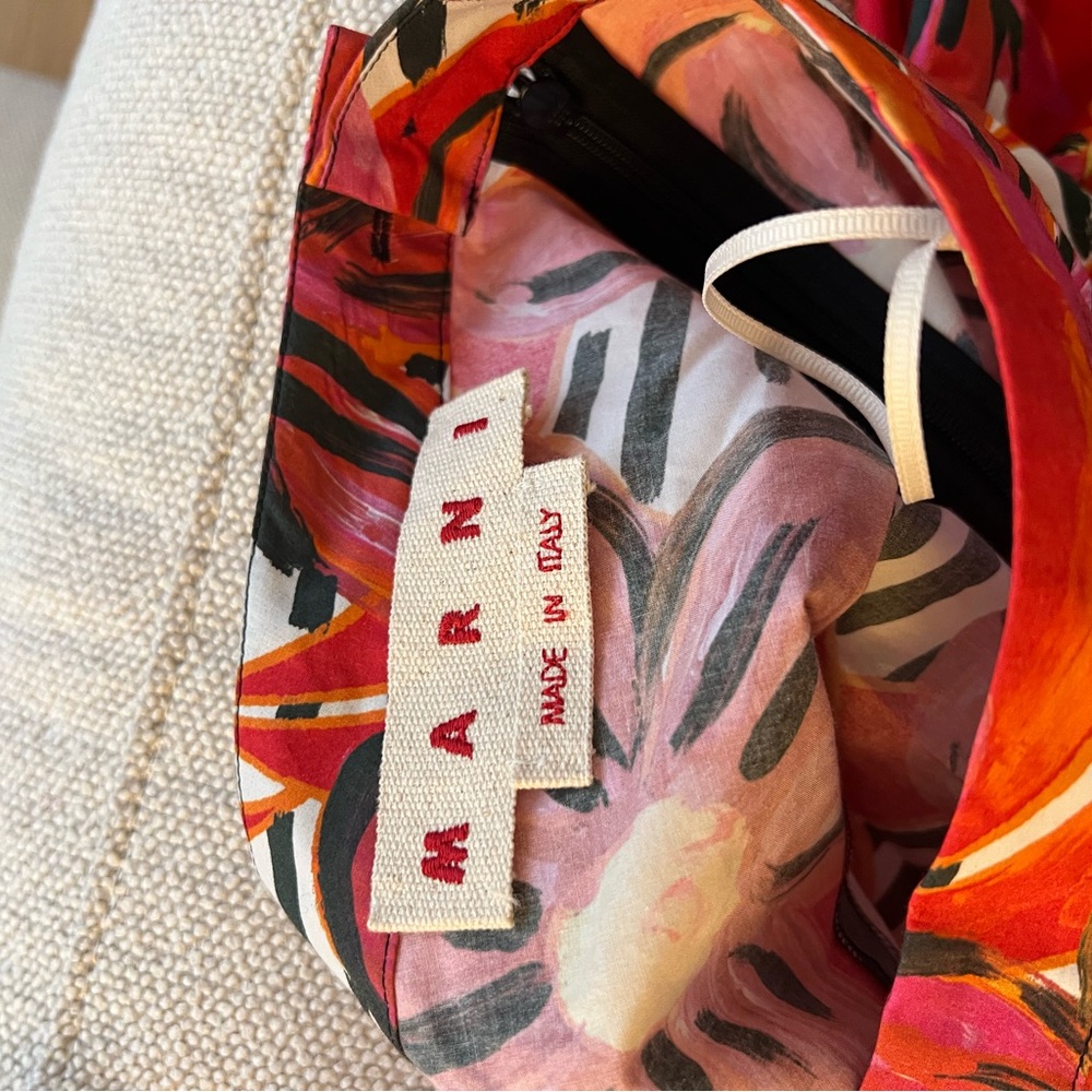 Marni Asymmetrical Skirt in Vibrant Pink and Red - Picture 9 of 10
